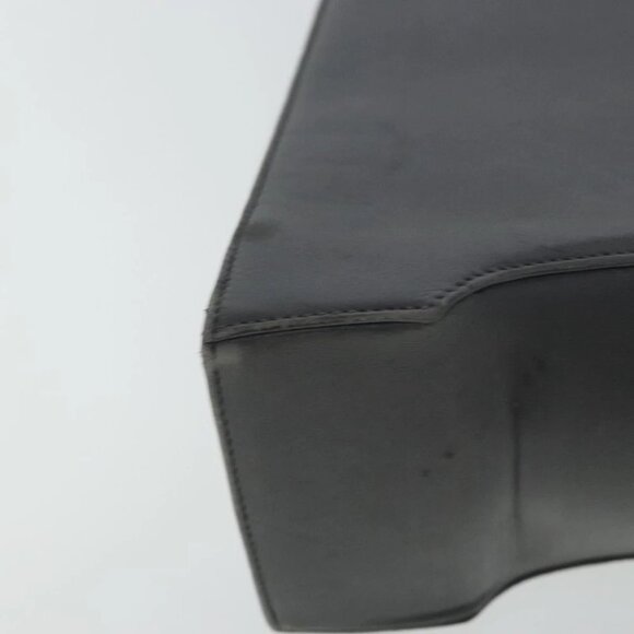 Salvatore Ferragamo Hand Bag Leather Gray Gold Auth bs18987 - Picture 4 of 16